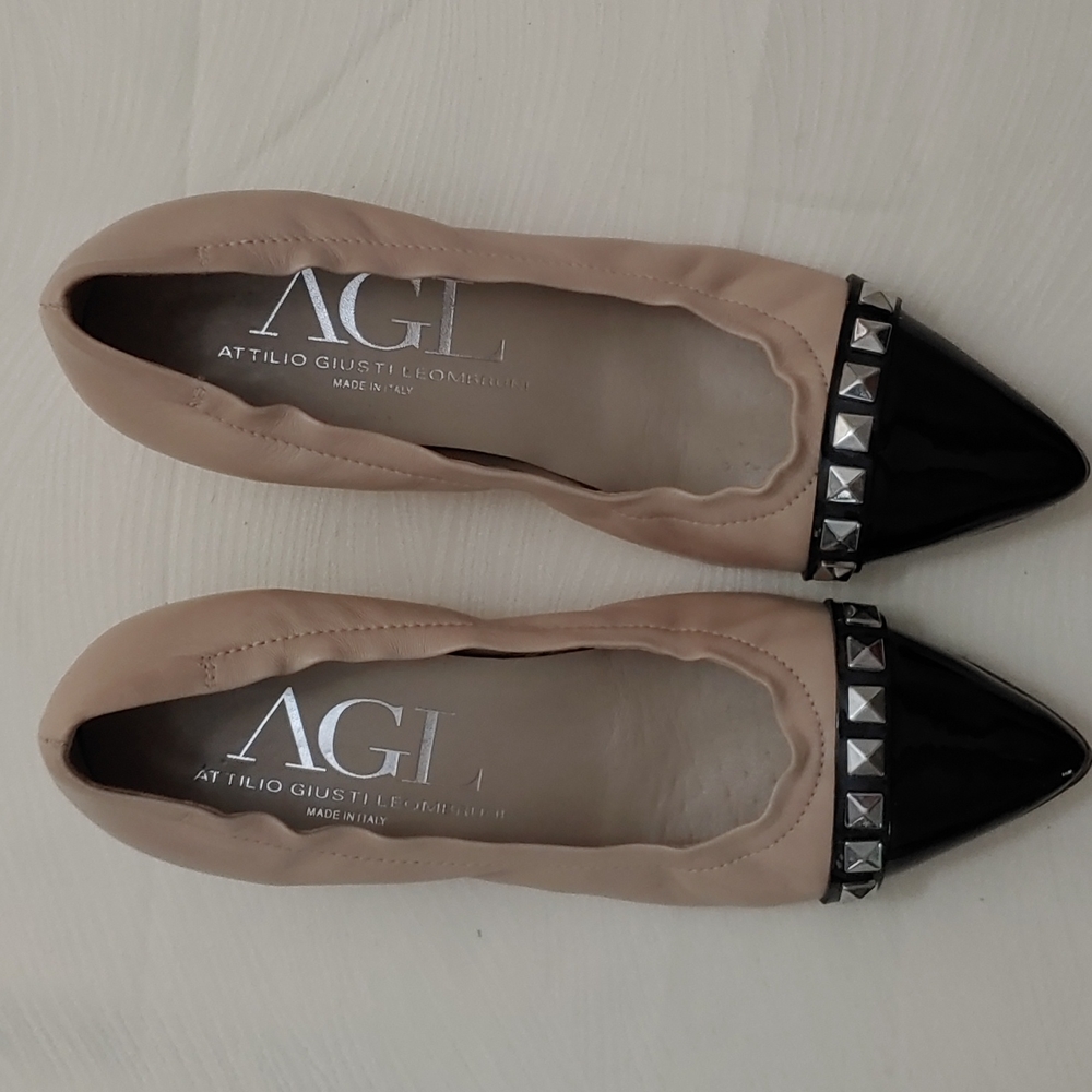 Attilio Giustile Leombruni Women's Size 37.5, US 6 Cap Toe 1.5 inch heel